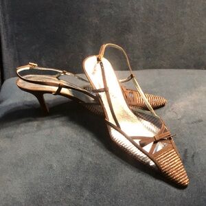 Elegant Brown Strappy Women's Heels